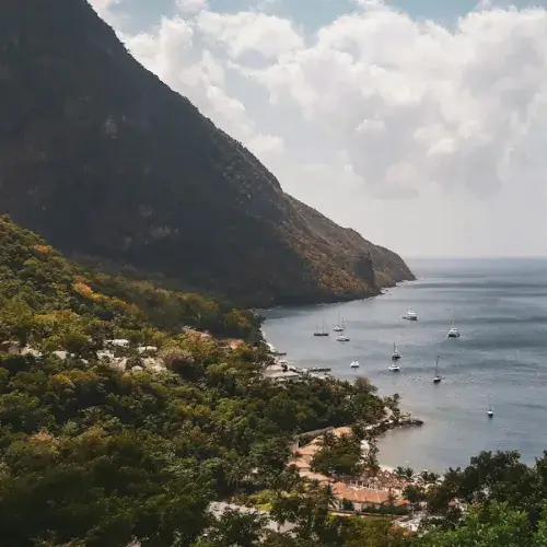 Piton, behind Sugar Beach